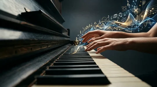 Abstract representation of chord progression complexity and music theory learning journey