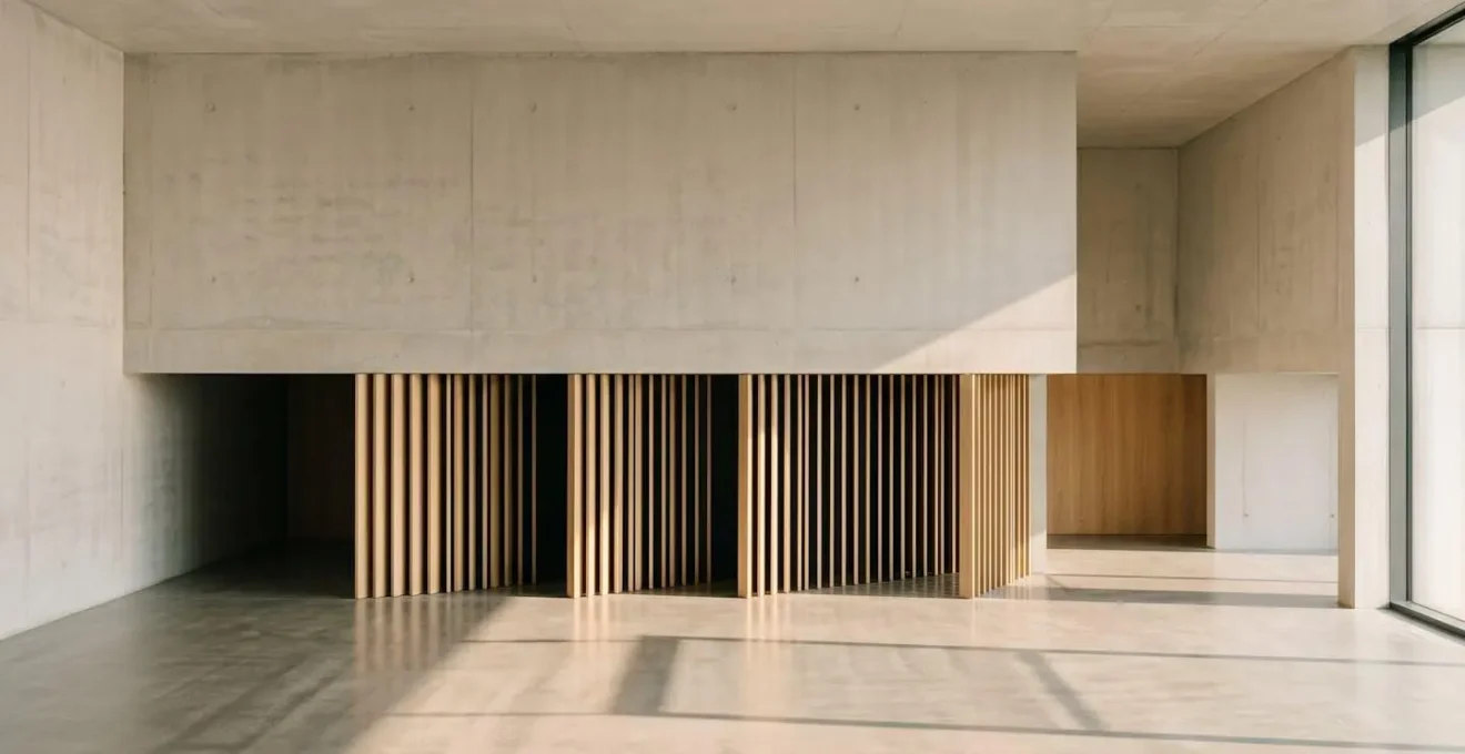 Abstract minimalist composition showing rhythmic pulse and timing through environmental light patterns